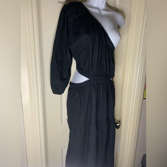 The Drop Women's April One Shoulder Cut-Out Tiered Midi Dress - Picture 5 of 10